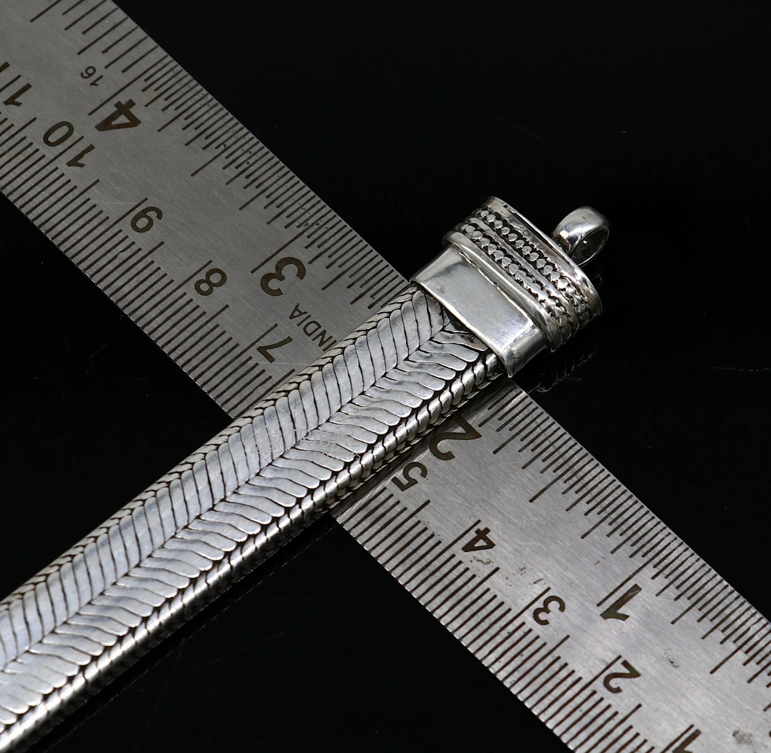 13mm solid 925 sterling silver handmade flat belt bracelet, best men's bracelet jewelry, snake bracelet trendy jewelry for men sbr664