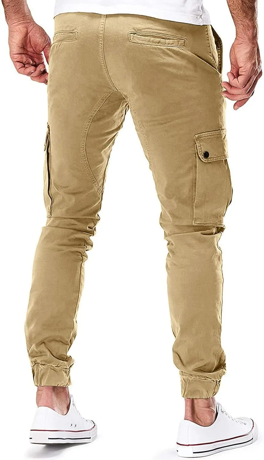 Big and Tall Sweatpants for Men & Winter Pants for Men Drawstring Cargo Flat Front Straight Fit Pants Outdoor Sports