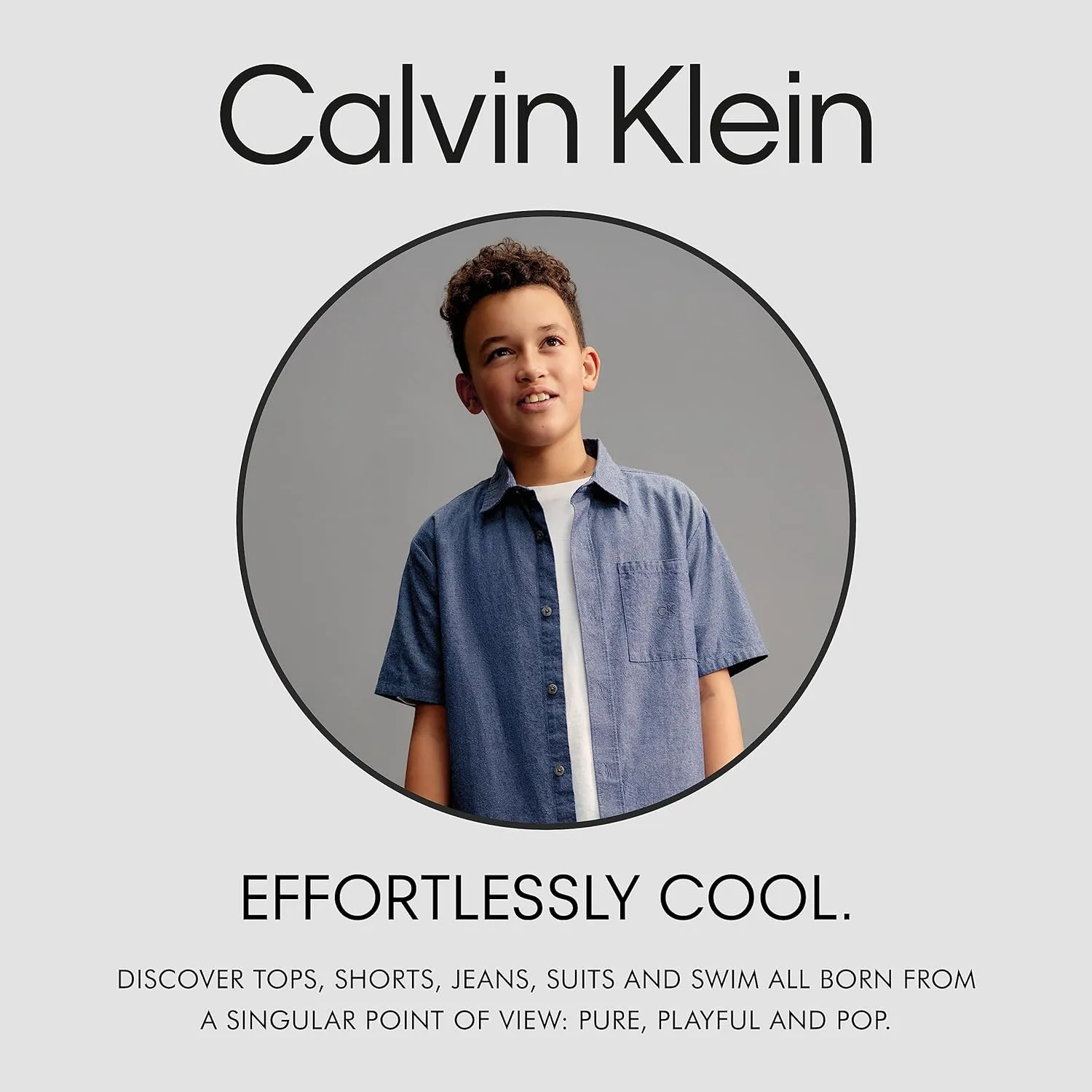 Calvin Klein Boys' Short Sleeve Striped Crew Neck T-Shirt, Soft, Comfortable, Relaxed Fit