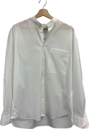 Calvin Klein White Mandarin Collar Shirt UK M