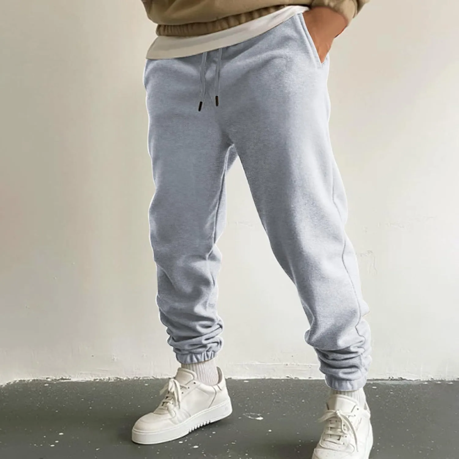 Cargo Pants for Men Big and Tall Pants Elastic Waist Sweatpants for Men Casual Long Trousers Light Jogger Pants Men's