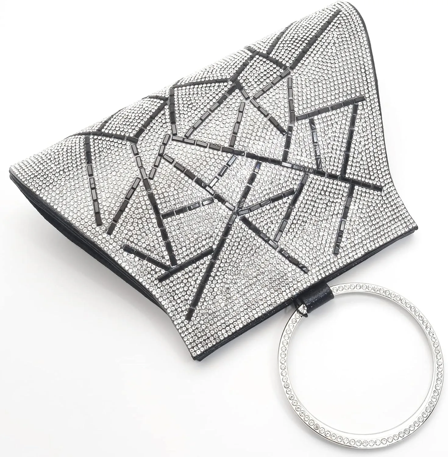 Crystal Clutch Purses Bride and Bridesmaid Handbag Elegant Wristlet Evening Bag for Women
