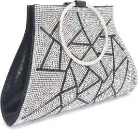 Crystal Clutch Purses Bride and Bridesmaid Handbag Elegant Wristlet Evening Bag for Women