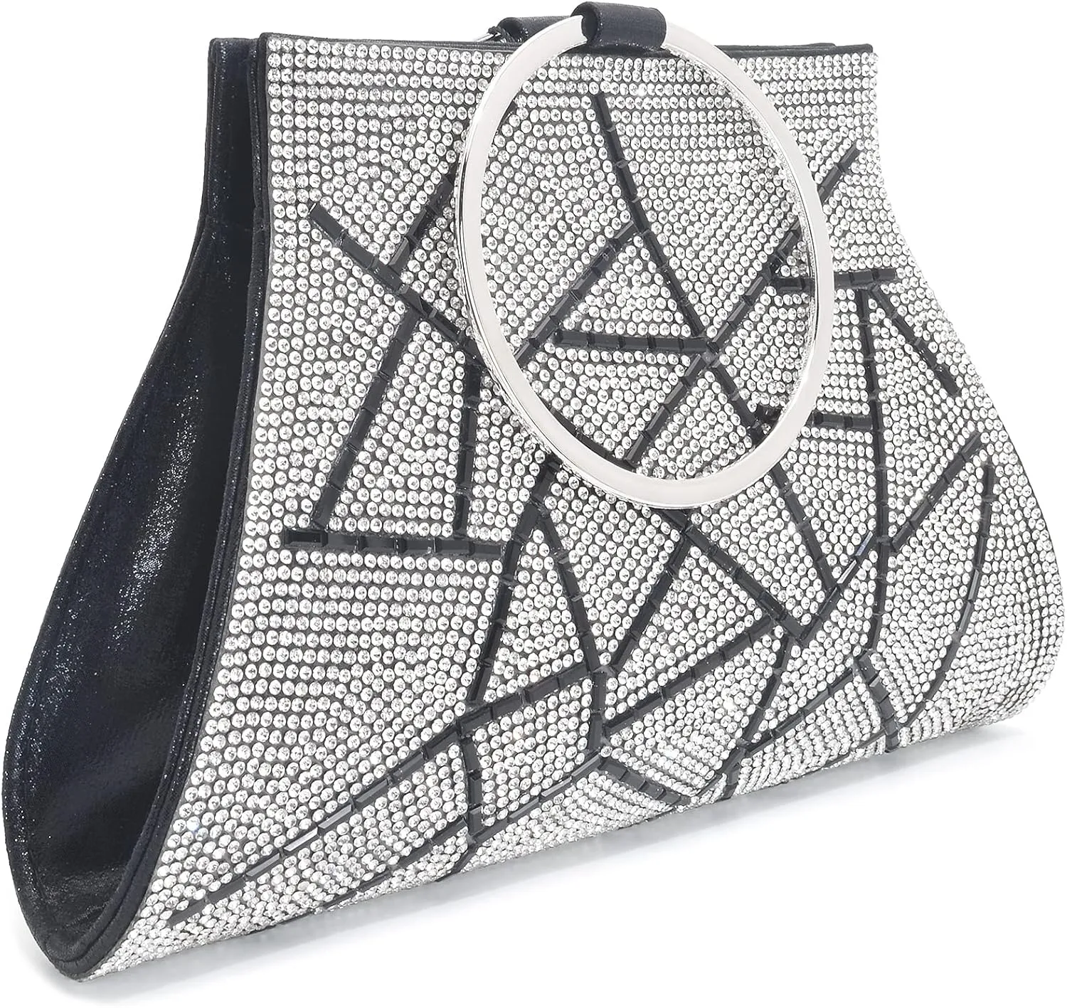 Crystal Clutch Purses Bride and Bridesmaid Handbag Elegant Wristlet Evening Bag for Women