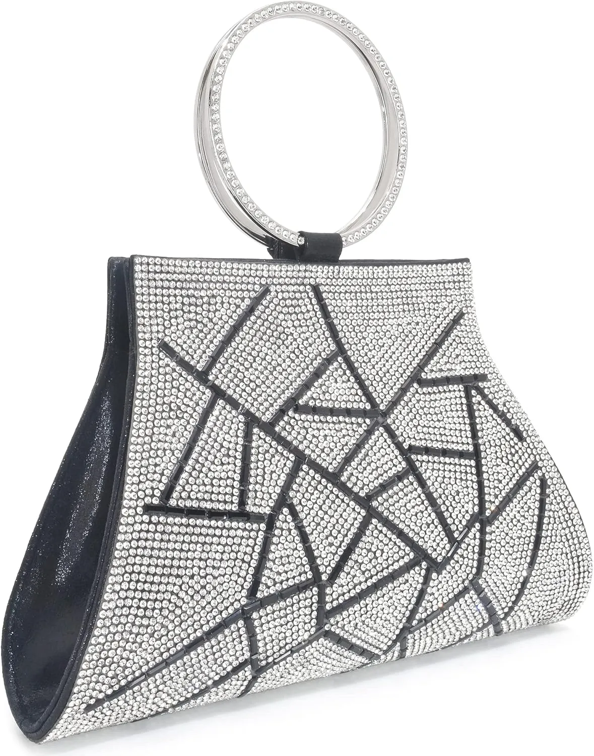 Crystal Clutch Purses Bride and Bridesmaid Handbag Elegant Wristlet Evening Bag for Women