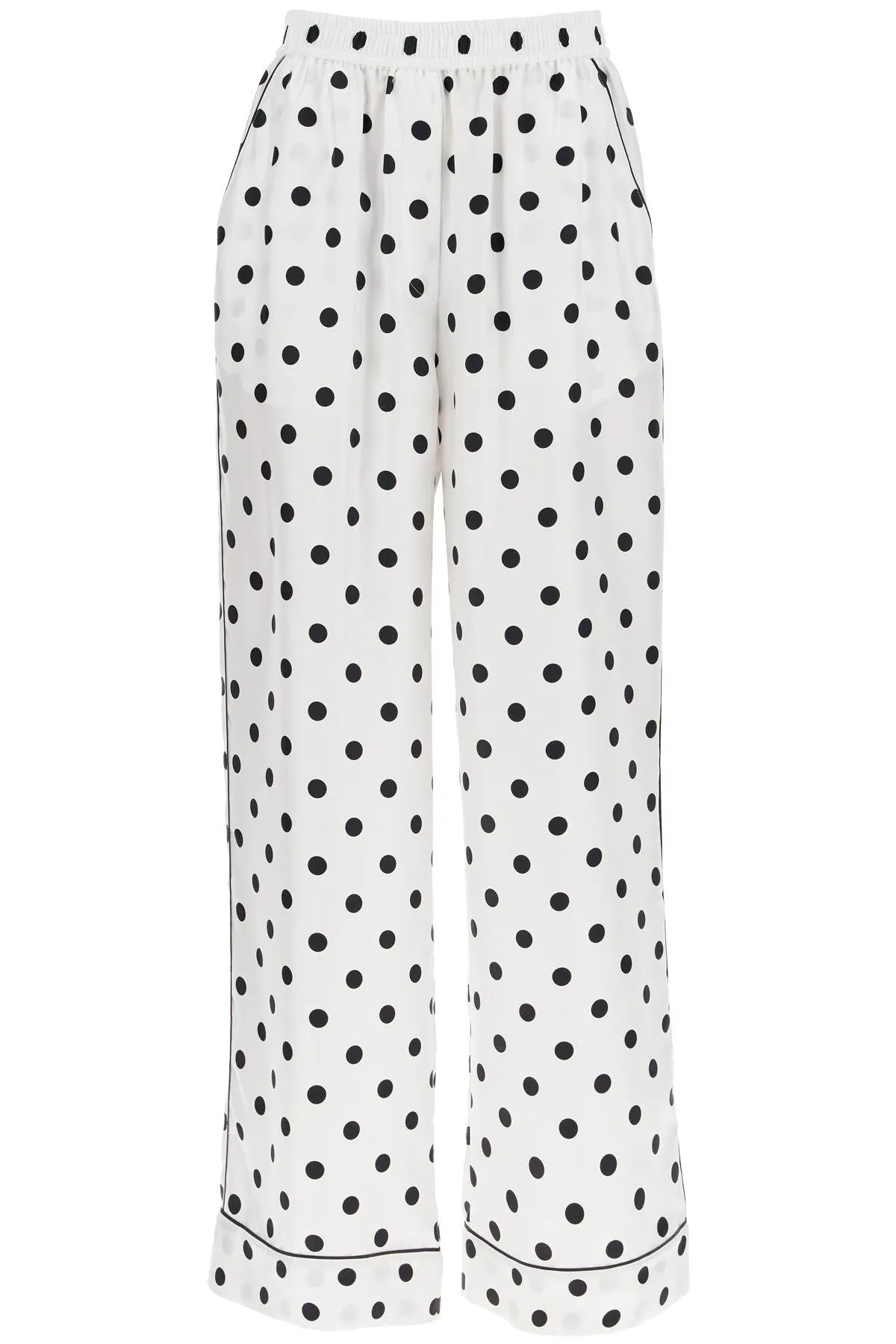 Dolce & Gabbana Silk Polka Dot Print Pajama