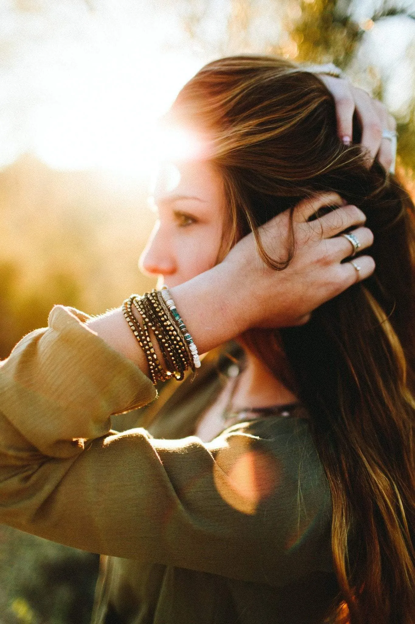 Elegant Brass Wrap Bracelet with Bell Closure