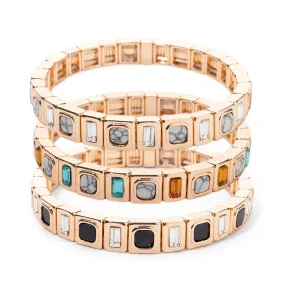 Elegant Gold Gemstone Bracelet