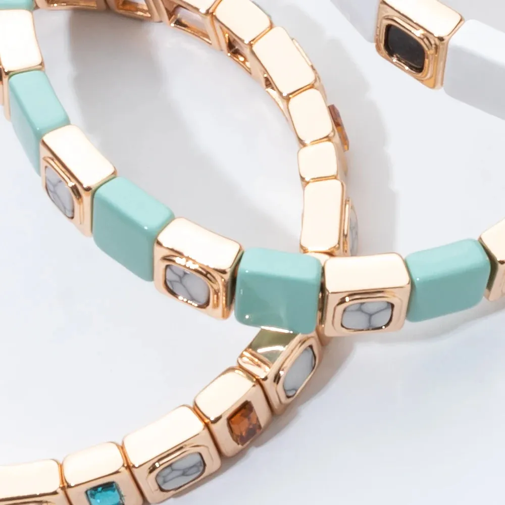 Elegant Gold Gemstone Bracelet