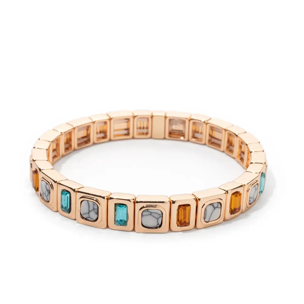 Elegant Gold Gemstone Bracelet