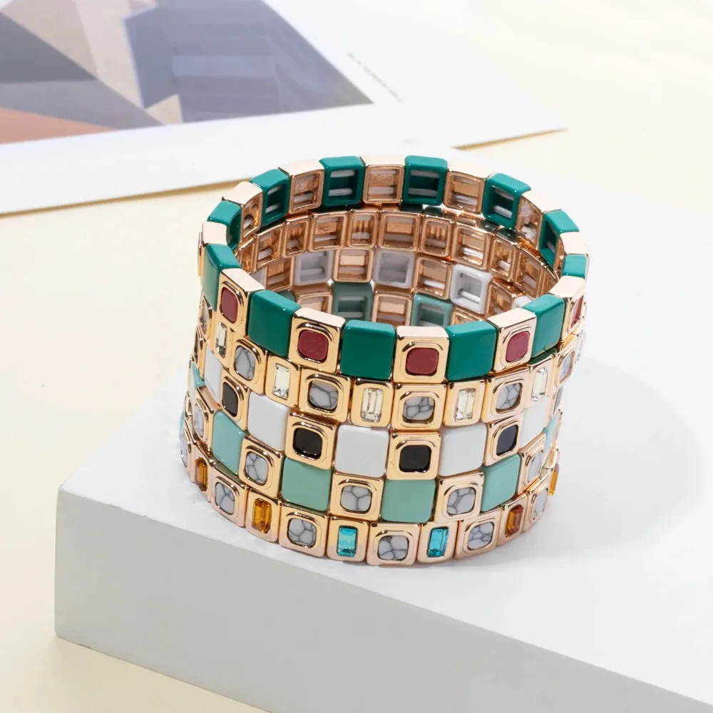 Elegant Gold Gemstone Bracelet