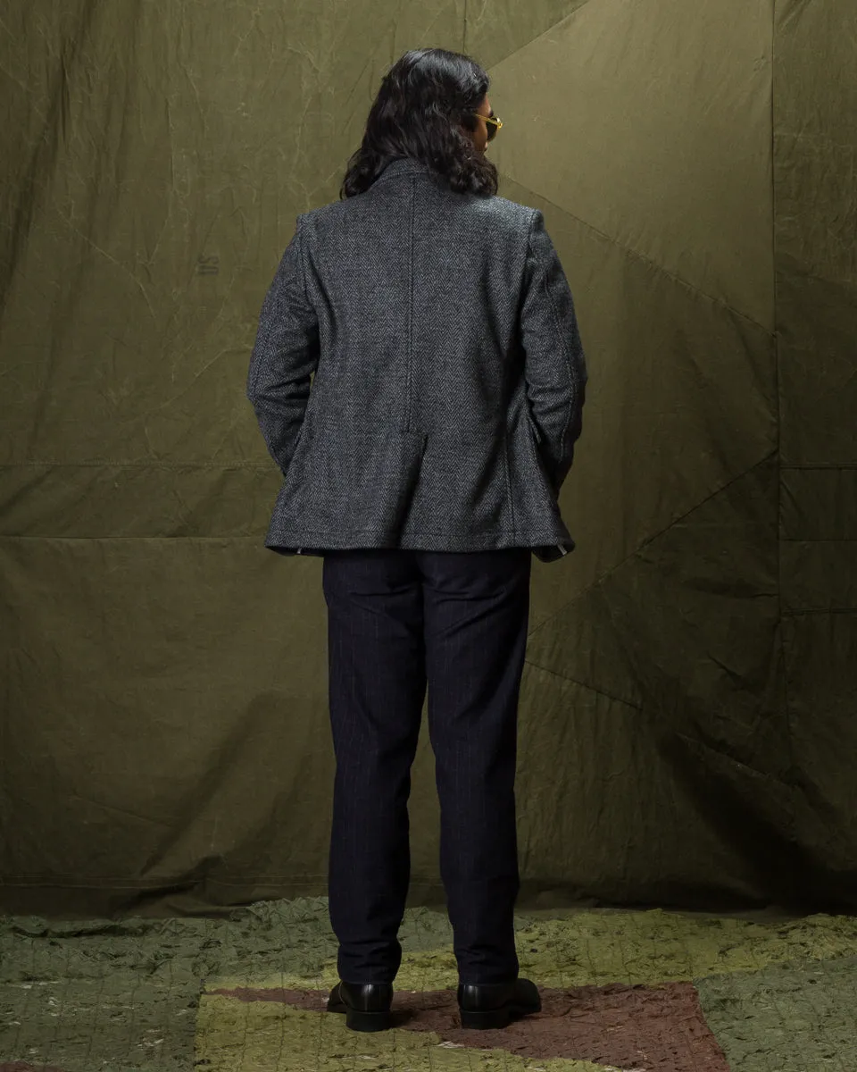 Evans Jacket - Grey Wool Herringbone