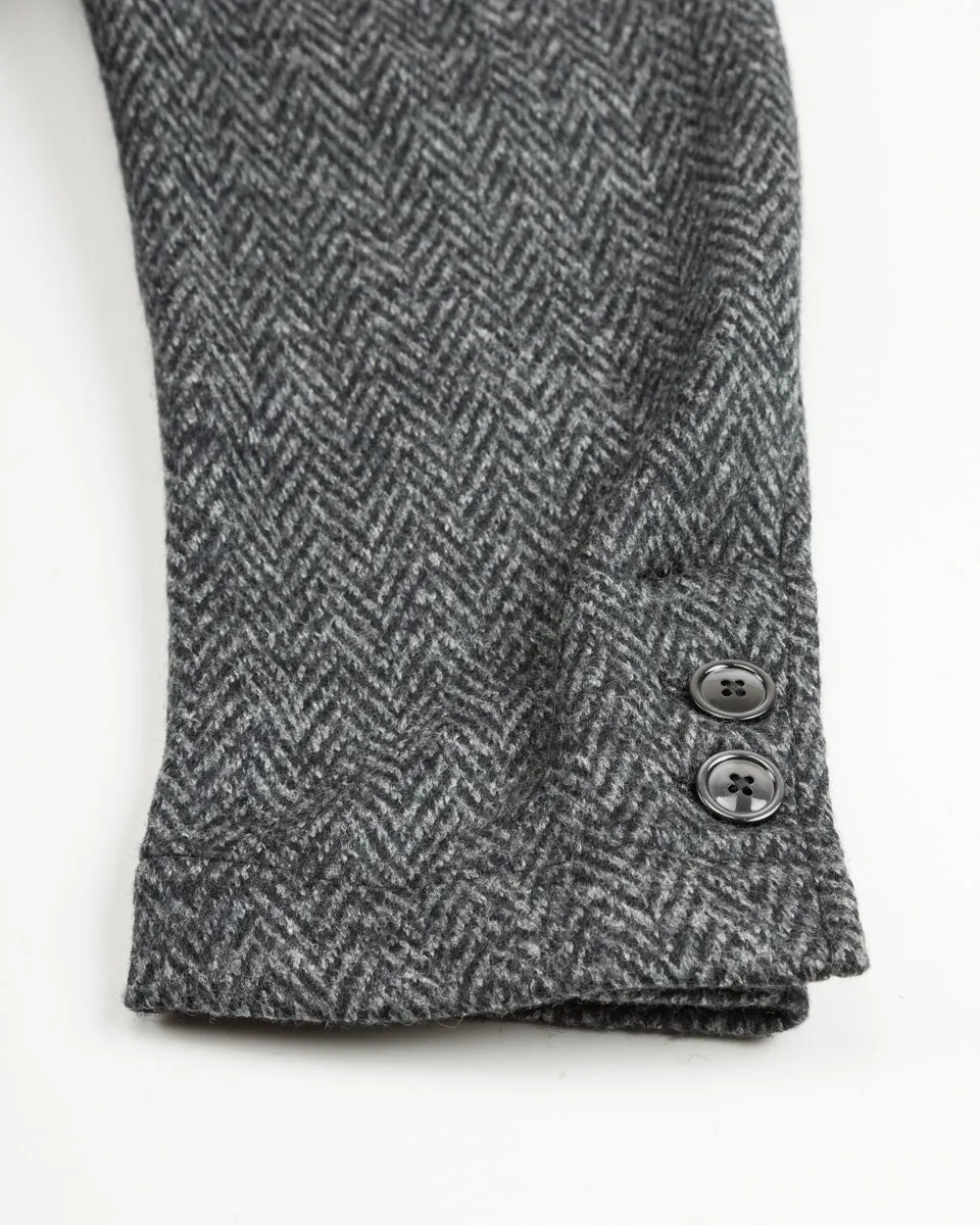 Evans Jacket - Grey Wool Herringbone