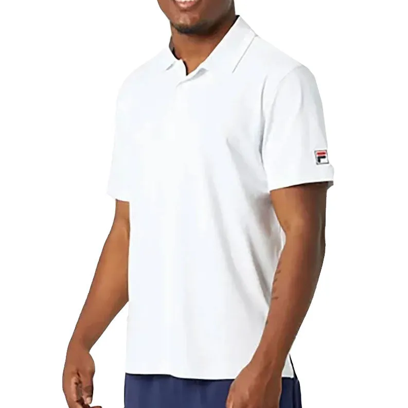 FILA Pique White Mens Tennis Polo