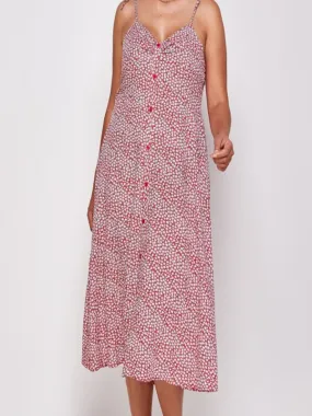 Floral Cami Dress in Red Plus