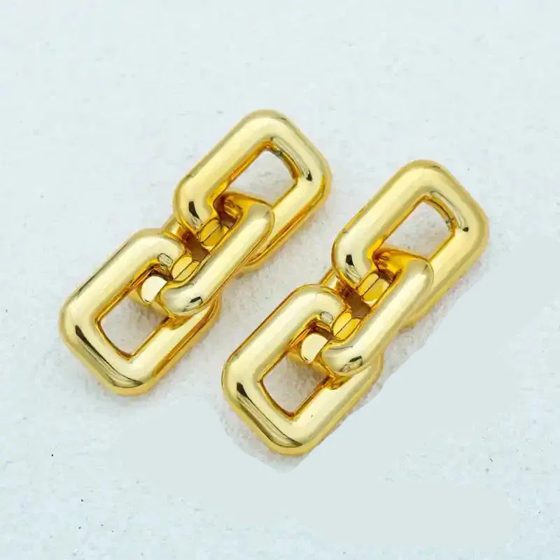 Geometric Square Twisted Thick Chain Bracelet