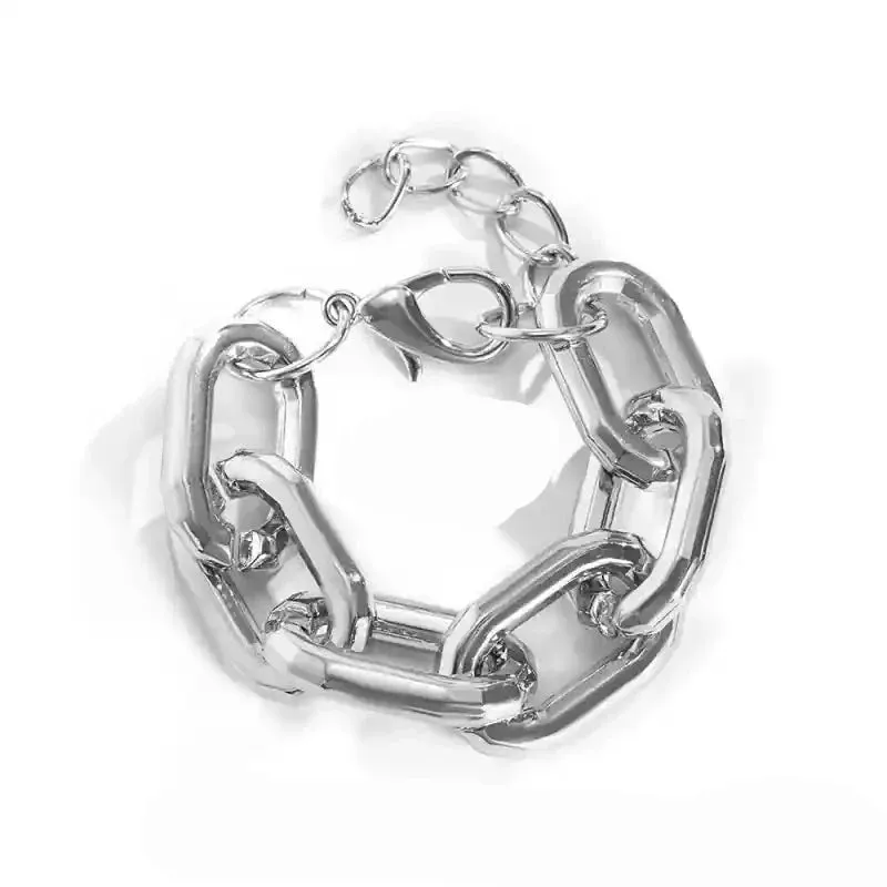 Geometric Square Twisted Thick Chain Bracelet