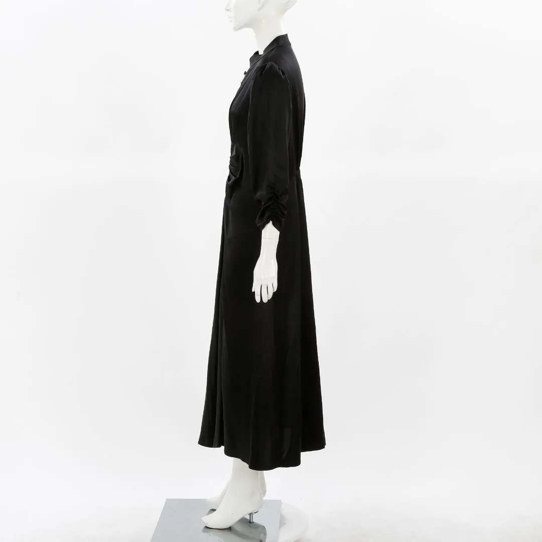 Husk Ruched Silk 'Octavia' Midi Dress Size 14
