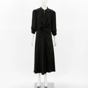 Husk Ruched Silk 'Octavia' Midi Dress Size 14