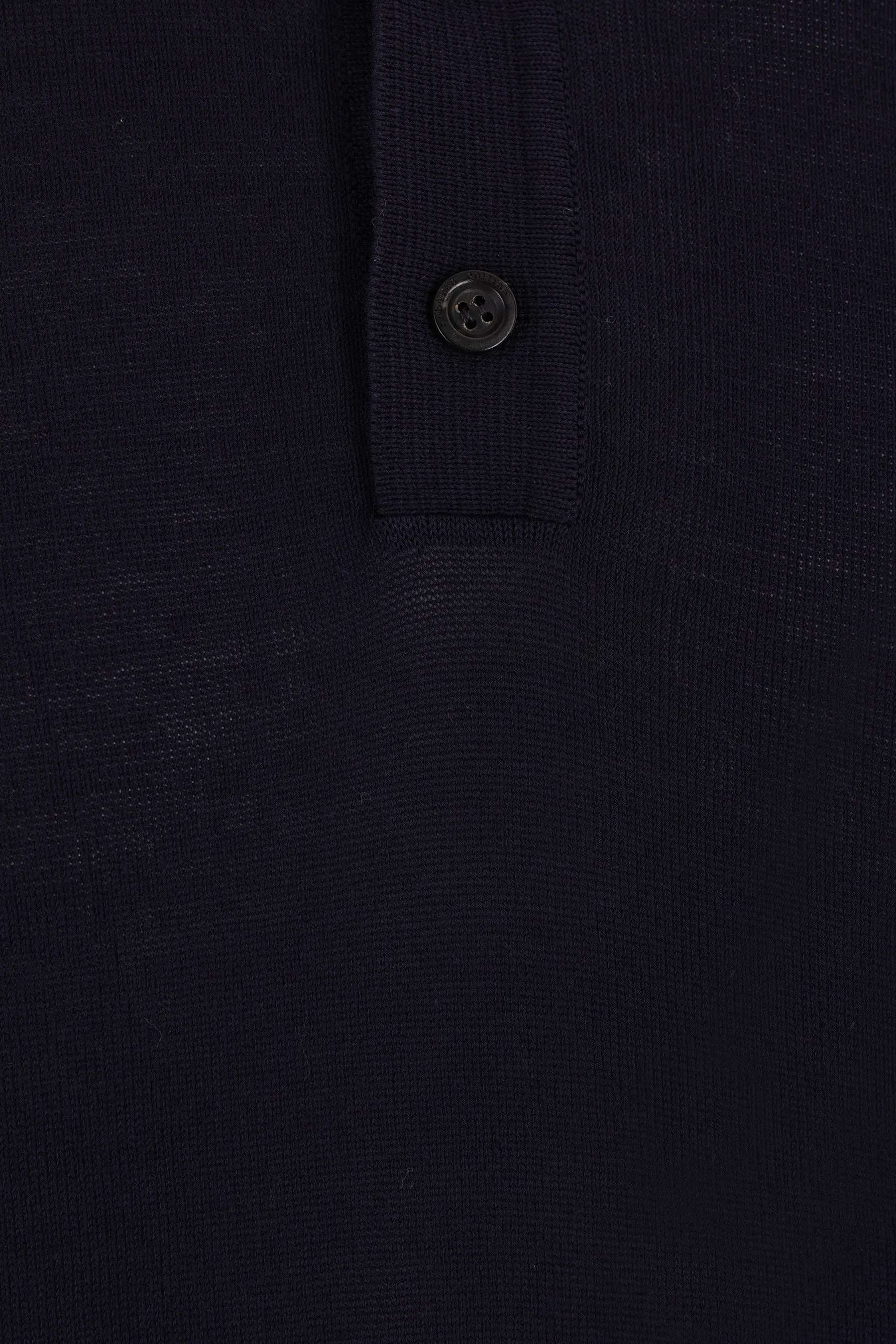 Knit Pattern Cotton Polo Shirt