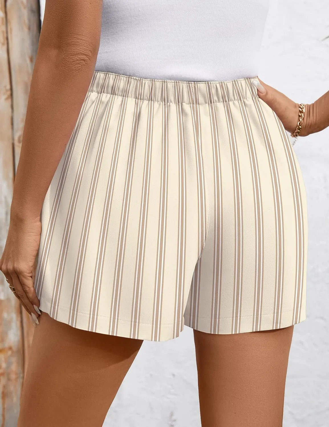 LOMON Womens Boxer Shorts Casual Summer Cotton Pajama Lounge Sleep Pj Gingham Plaid Shorts Y2K Beach Bottoms