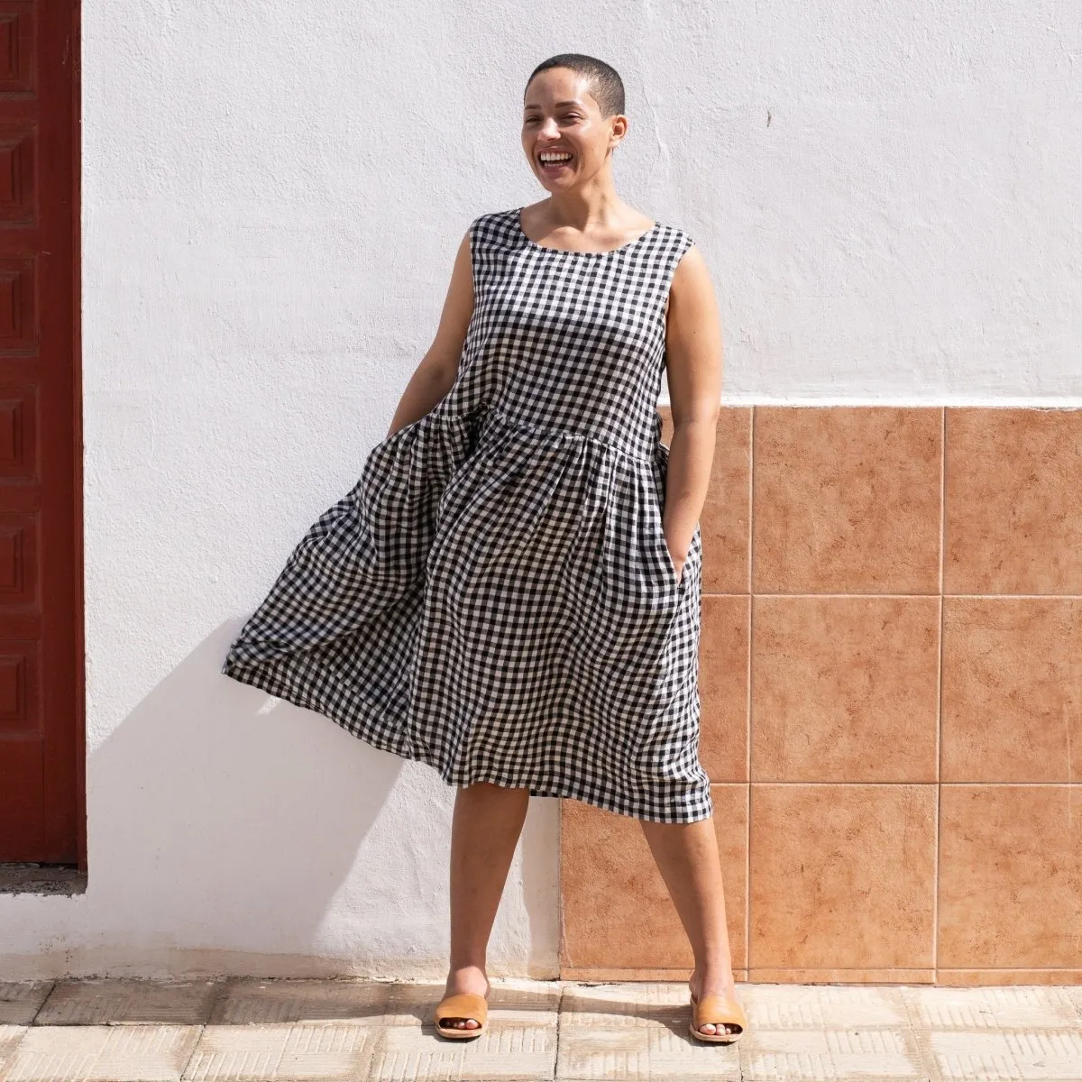 Maxi SMOCK light weight linen dress