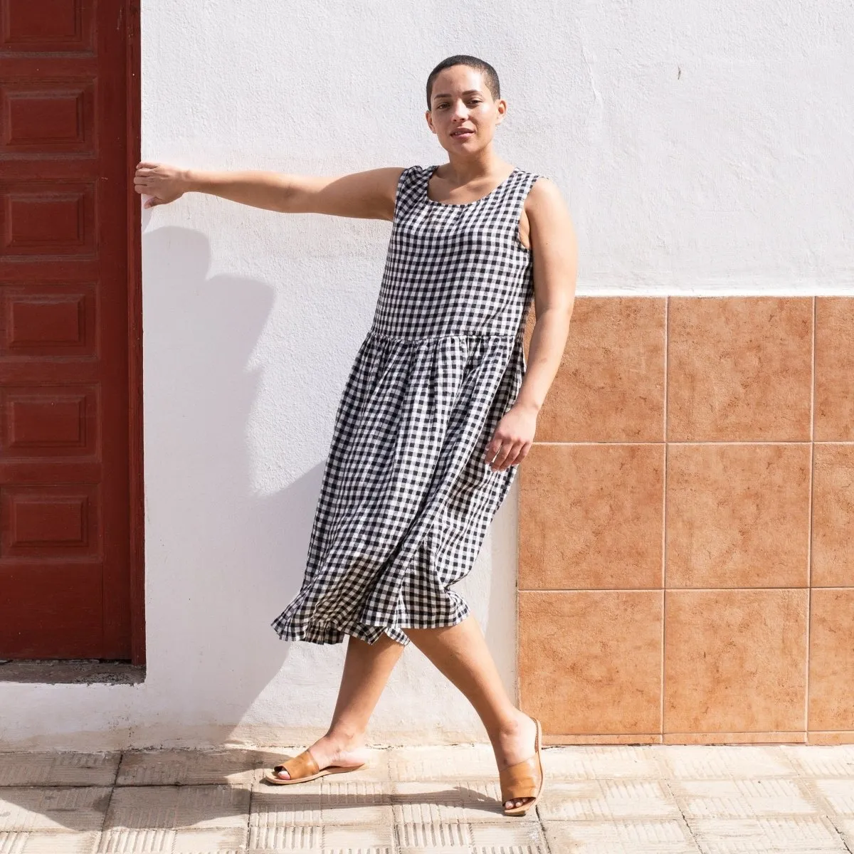 Maxi SMOCK light weight linen dress