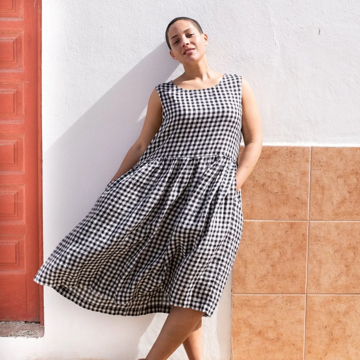 Maxi SMOCK light weight linen dress