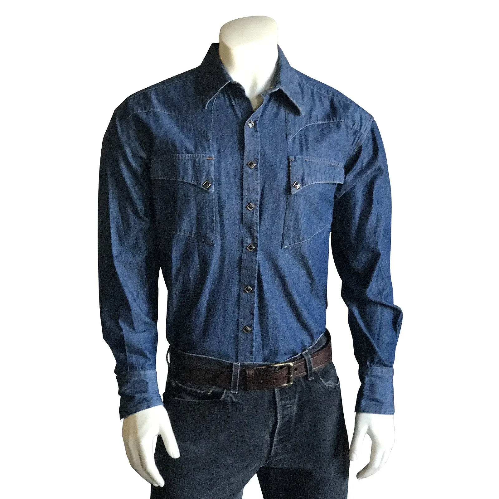 Men's Classic Denim Quarter Horse Western Shirt
