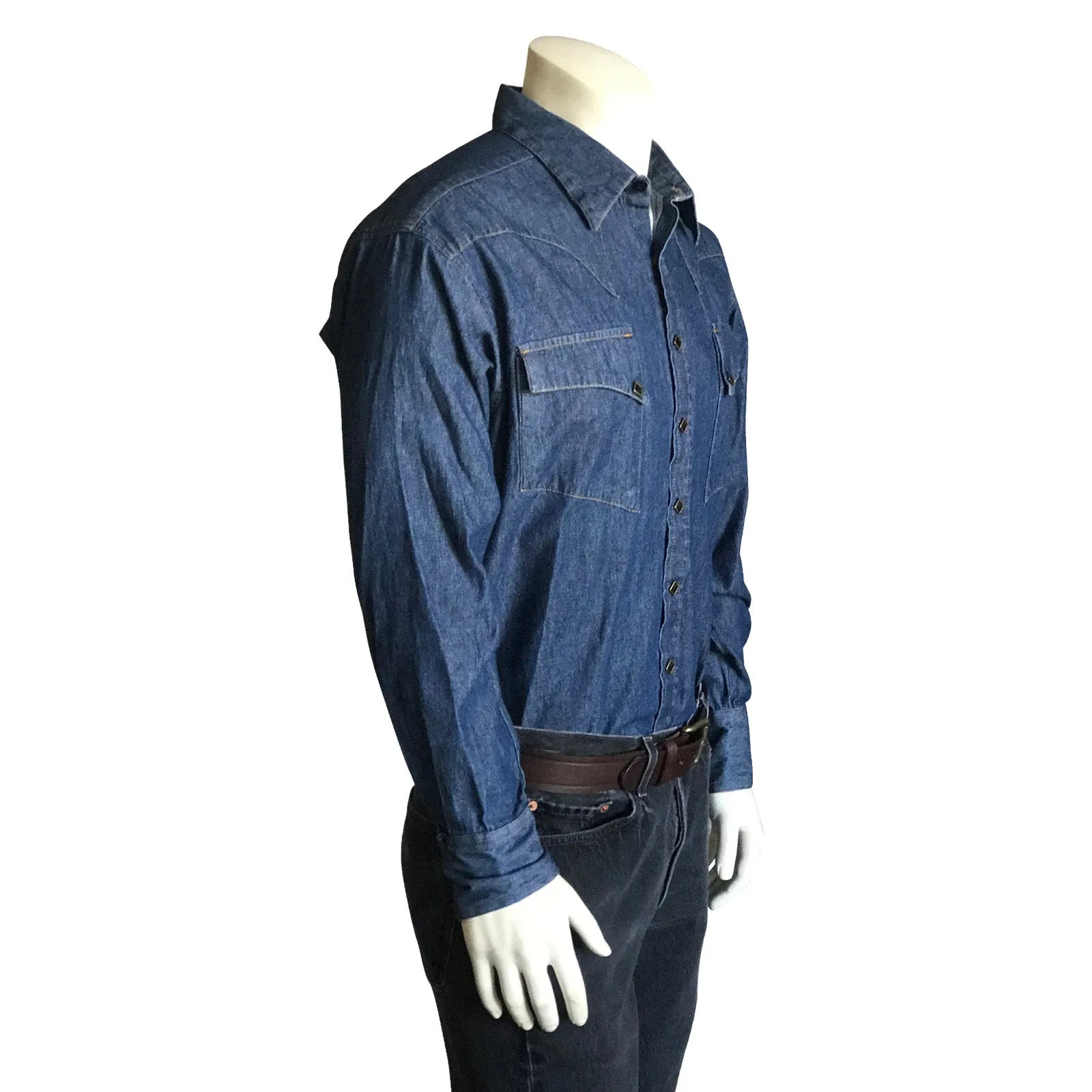 Men's Classic Denim Quarter Horse Western Shirt
