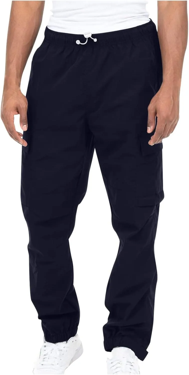 Mens Workout Cargo Sweatpants Waist Trousers Streetwear Work Pant Athletic Sweatpants with Pockets Men Joggers Pants