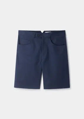 Navy Cotton Linen Shorts