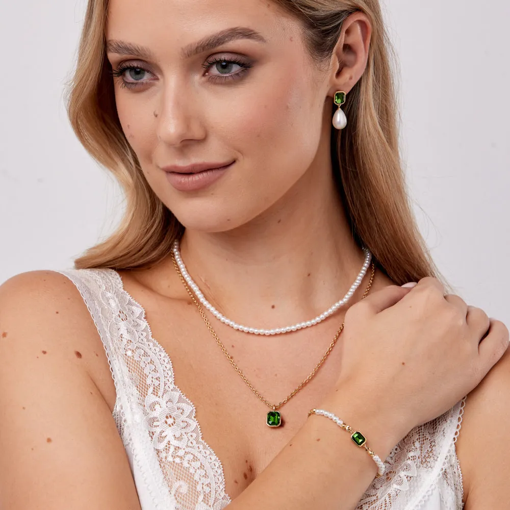 Pearl & Emerald Bracelet