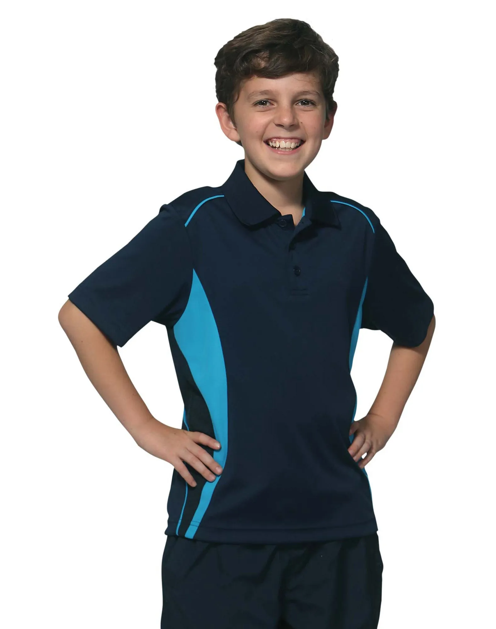 [PS79K] Kids' Cooldry S/S Contrast Interlock Polo