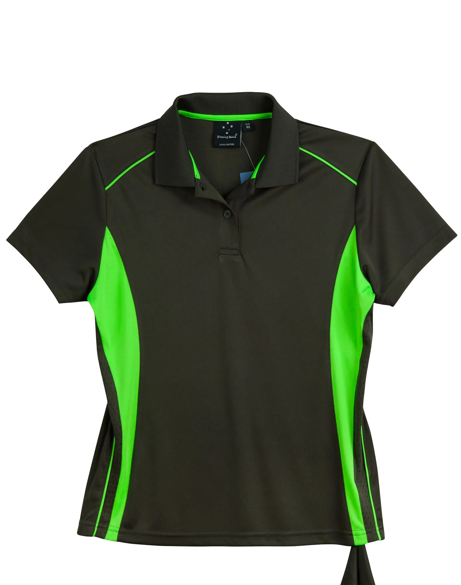 [PS80] Ladies' Cooldry S/S Contrast Interlock Polo