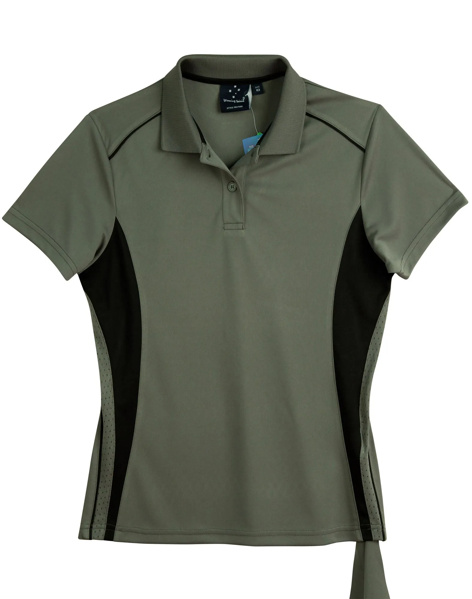 [PS80] Ladies' Cooldry S/S Contrast Interlock Polo