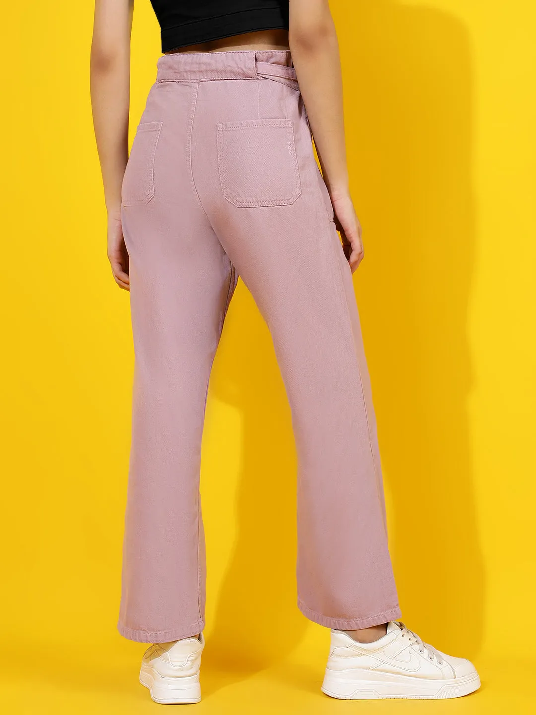 Purple Wide Leg Relaxed Fit Jeans