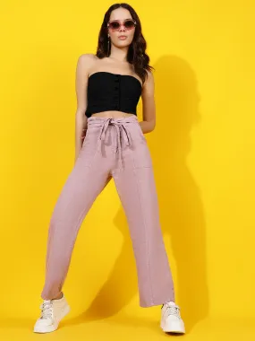 Purple Wide Leg Relaxed Fit Jeans