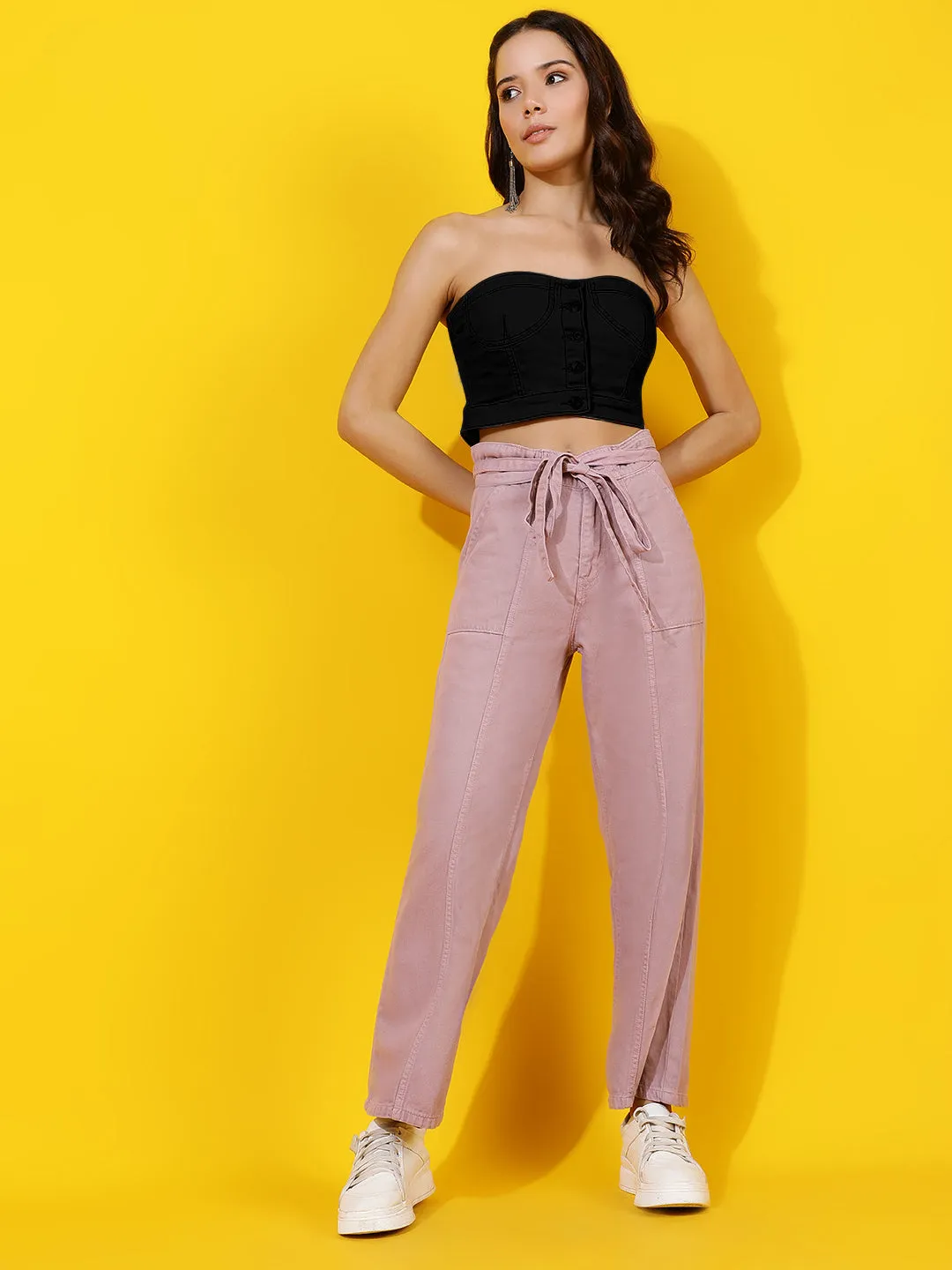 Purple Wide Leg Relaxed Fit Jeans