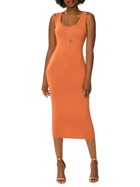 "Lala" Bronze Jersey Tank Dress