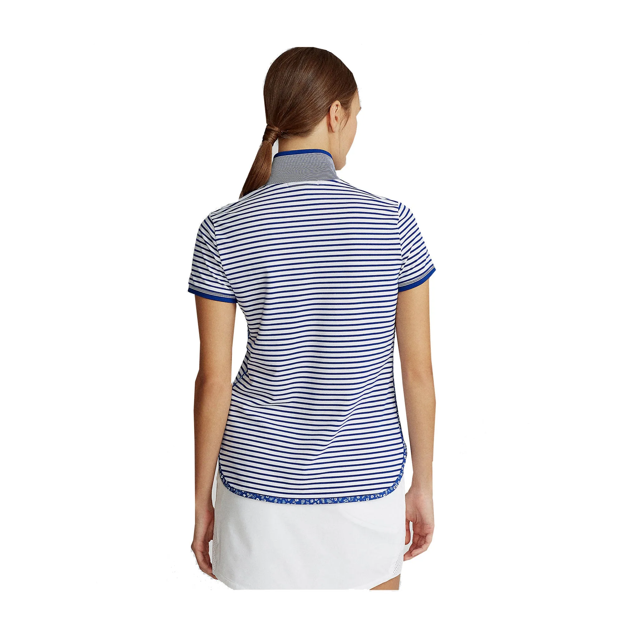 Ralph Lauren Golf Printed Shirttail Trooper Royal Womens Golf Polo