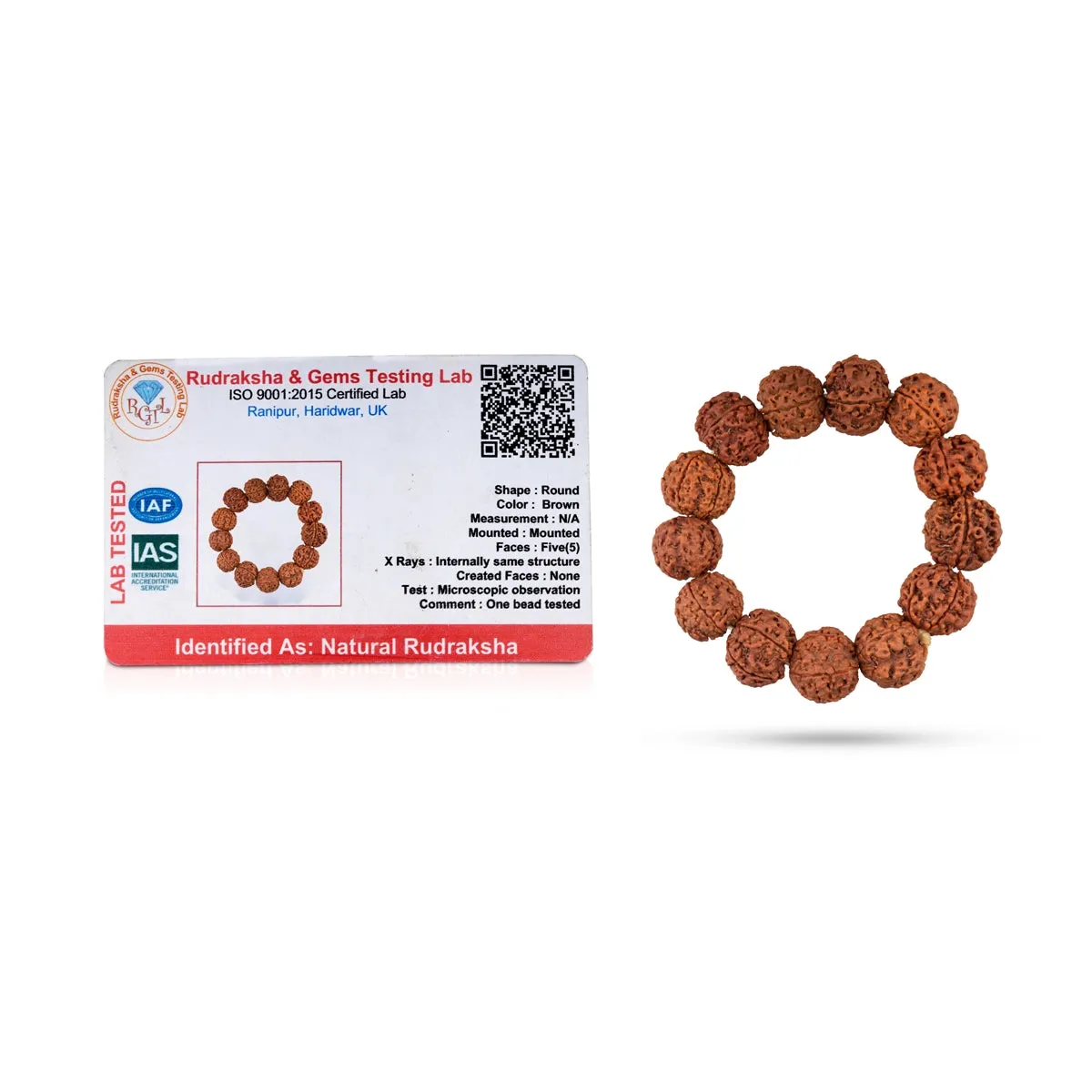 Rudraksha Bracelet - 2.5 Inches | Bracelet Rudraksh/ Rudraksha Hand Band/ Rudraksha Bracelet for Men & Women