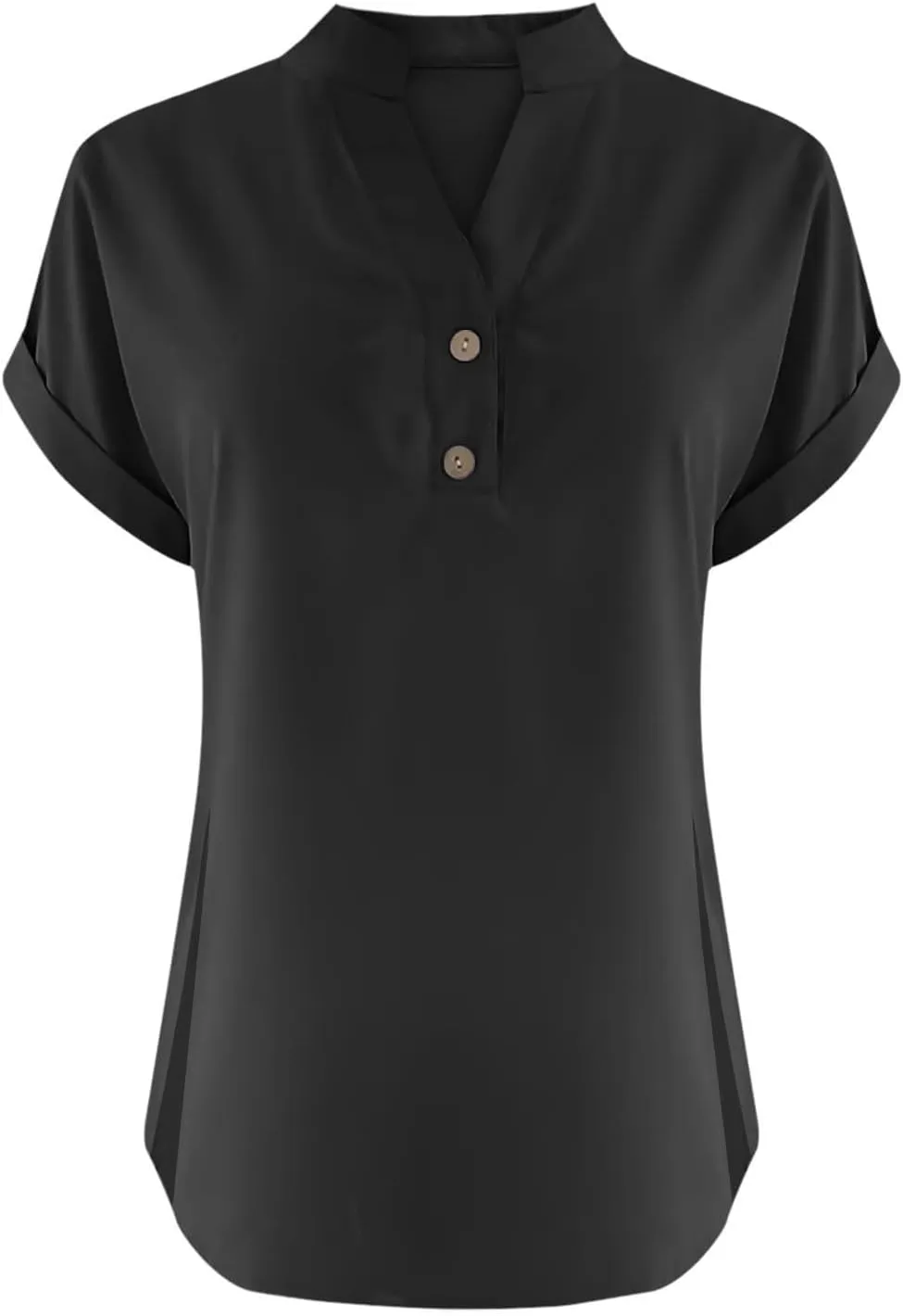 Summer Tops for Women,2025 Trendy Short Sleeve Cotton Linen Shirt Casual Button v Neck Tunic Blouses Outfits