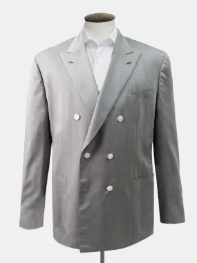 Taupe Cotton, Wool & Silk DB Blazer