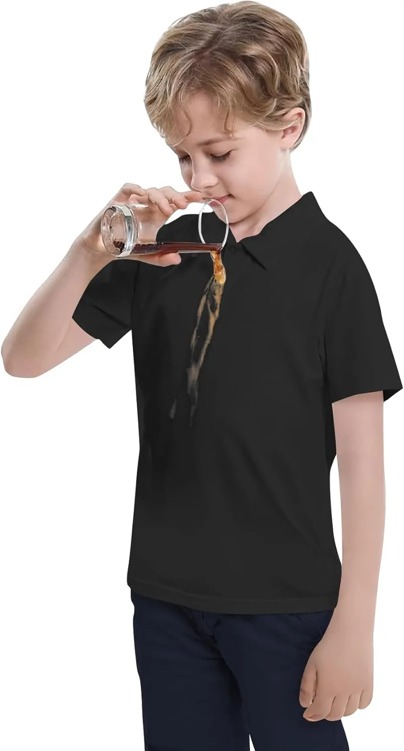 Toddler to Youth Stain Resistant Polo Shirts Kids Collared Golf T-Shirt School Uniform for Boys and Girls