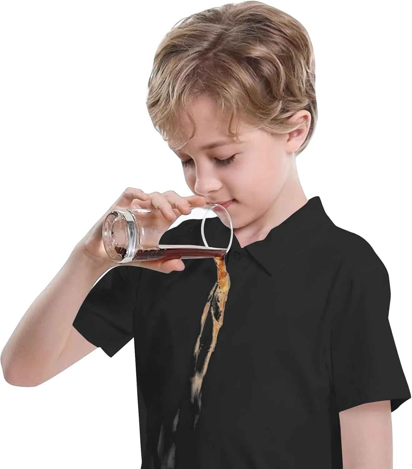 Toddler to Youth Stain Resistant Polo Shirts Kids Collared Golf T-Shirt School Uniform for Boys and Girls