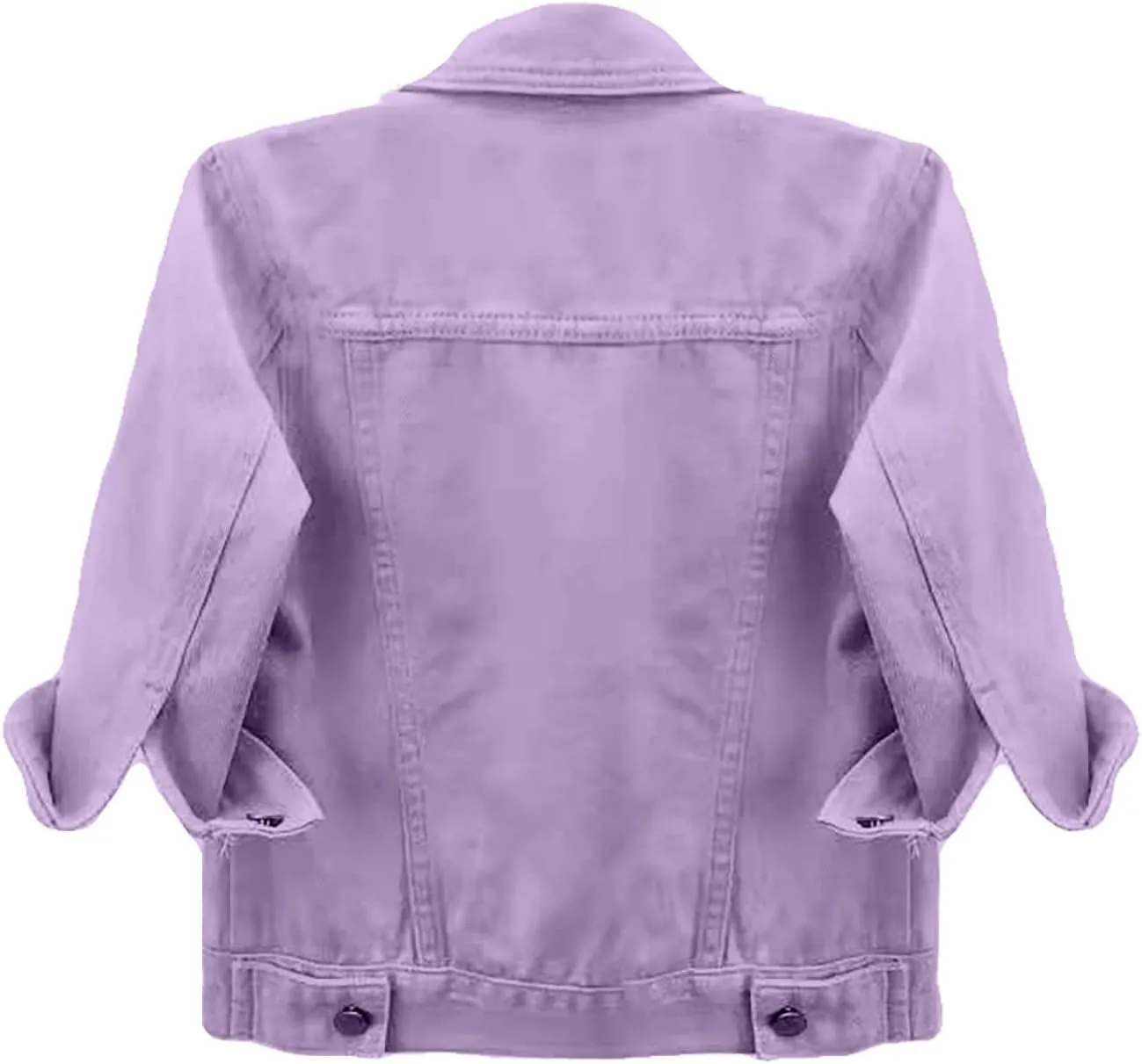 Winter Coat Women Women's 3/4 Sleeve Colored Cropped Denim Jacket Light Jacket Time Coat