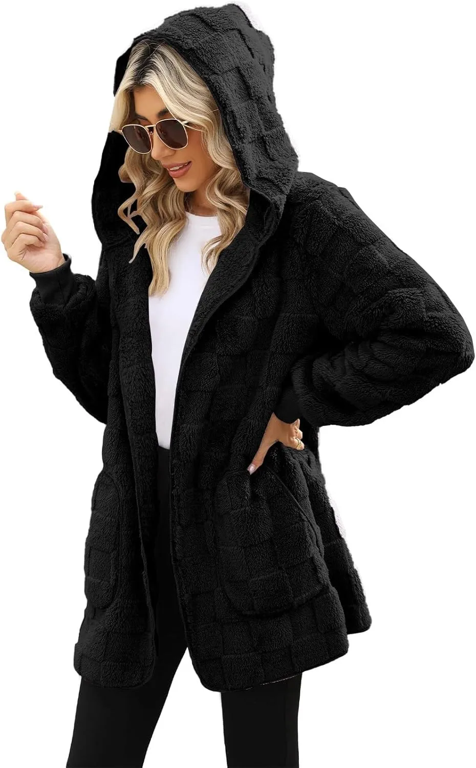 Womens Fleece Zip Up Jacket Shearling Coats Women Winter Dress Coats For Women Light Jackets For Women