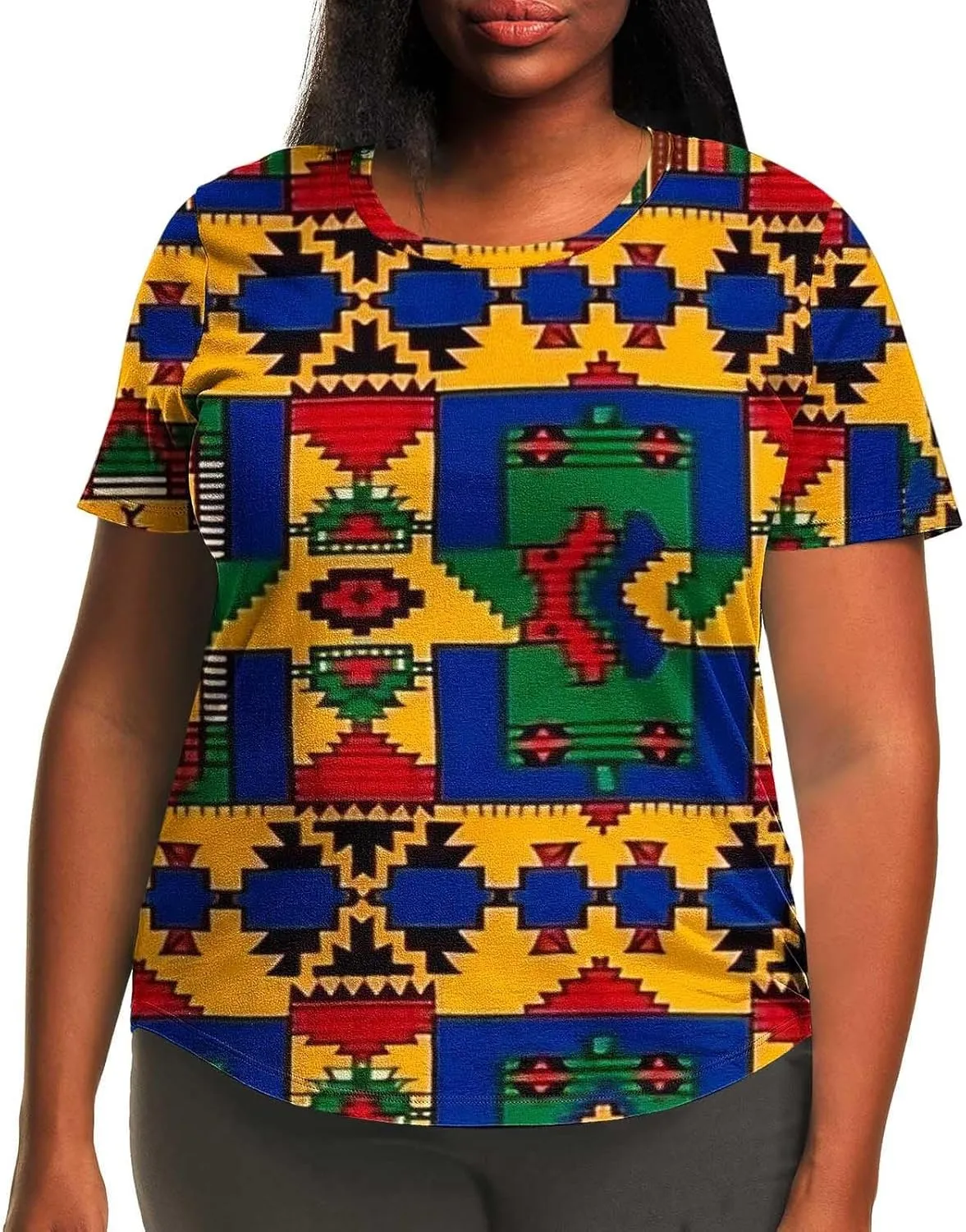 Womens Plus Size Juneteenth Shirt Short Sleeve Summer Tops Black History Month T-Shirts African Freedom Day Tees