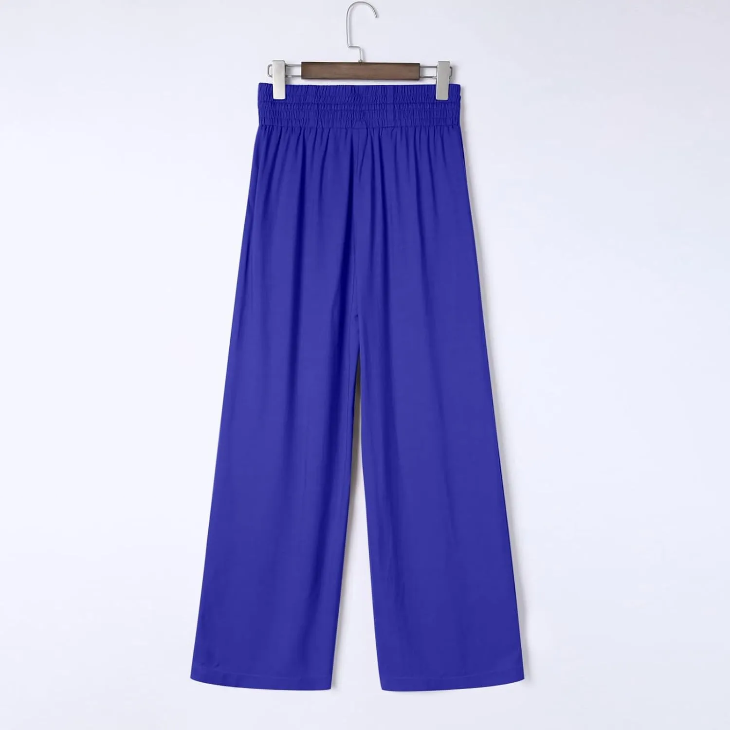 Women's Wide Leg Lounge Pants Summer High Waist Drawstring Loose Light Weight Fit Casual Trousers Comfy Palazzo Pants 2024